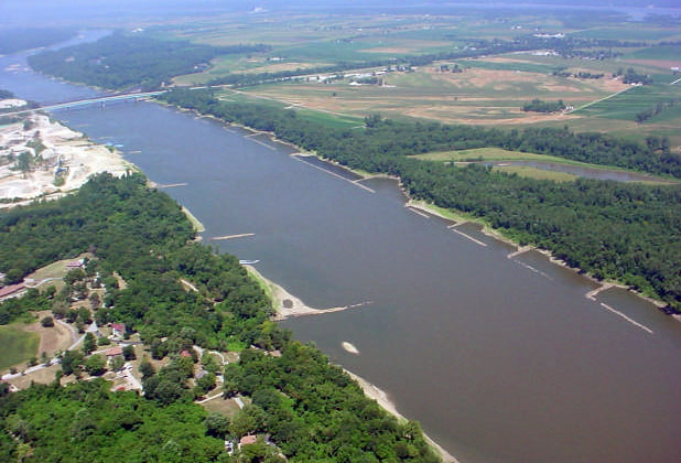 Photo: #The Missouri River north of St. Louis during the low flow conditions 