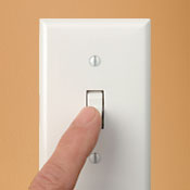turning light switch off 
