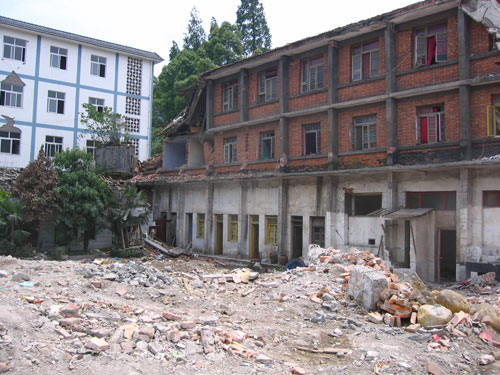 
                The village of Baoshan, where 54 of the 2,000 residents were killed in the earthquake.
                                    (Lisa Chow)
                                