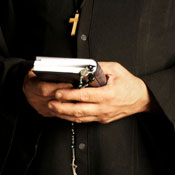 Holding a bible 