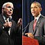 Sen. John McCain, left, and Barack Obama