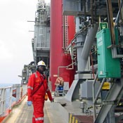 A floating oil facility off the coast of Nigeria. 