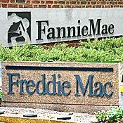 Signs at Fannie Mae, Freddie Mac buildings 