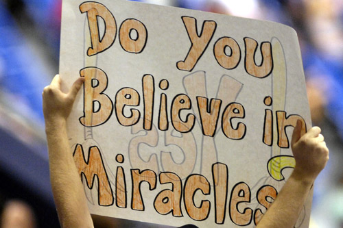
                    A Tampa Bay Rays fan shows support during a game against the Boston Red Sox on July 2, 2008 in St. Petersburg, Florida.
                                            (Al Messerschmidt/Getty Images)
                                        