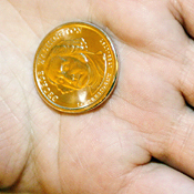 A $1 coin 