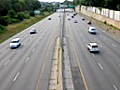 View of Interstate 94 west of footbridge