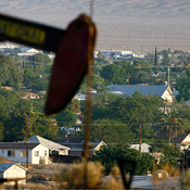 An oil rig overlooking Taft, Calif. 