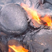 Combustion of oil shale 