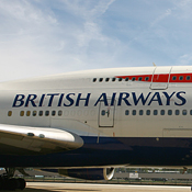 A British Airways plane at Heathrow airport 
