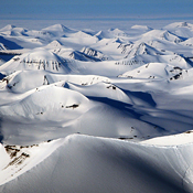 Arctic ridges in Longyearbyen, Norway 