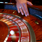 Roulette table at a casino 