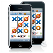 iPhone with Web app game 