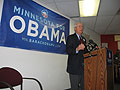 Former V.P. Walter Mondale at Obama rally