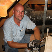 Air conditioner repairman Russ Wichterman 