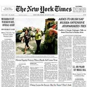 The front page of the New York Times 