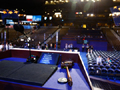 The podium at theDNC