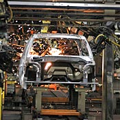 Ford assembly line in Wayne, Mich. 