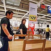 Shoppers at an Ikea store. 