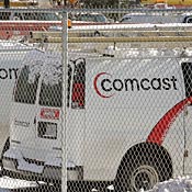Comcast service trucks in Mount Prospect, Ill. 