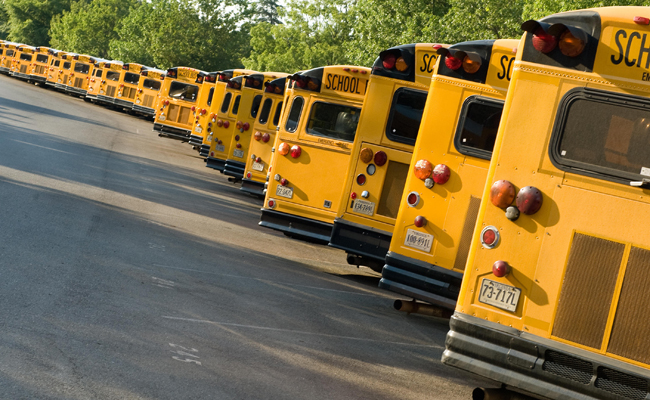 Empty school bus