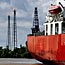 Oil tanker at refinery in Belle Chasse, La.