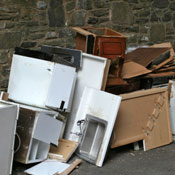 Pile of used furniture 
