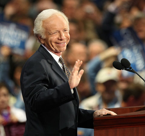 U.S. Sen. Joe Lieberman (I-CT) waves on day two of the Republican National Convention (RNC) at the Xcel Energy Center on September 2, 2008 in St. Paul, Minnesota.