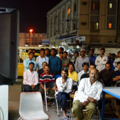 Men watching TV during Ramadan 