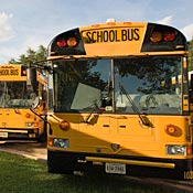 School buses in Fairfax County, Va. 