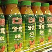 Bottles of Huiyuan Juice 