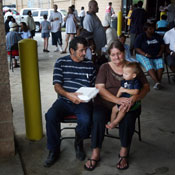Evacuees from hurricane Gustav 