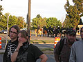 Hundreds gathered outside jail