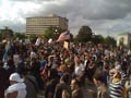 Protesters on the move
