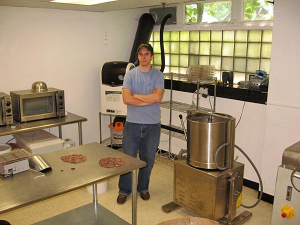 
                Colin Gasko, founder of Minneapolas-based Rogue Chocolatier, is one of a handful of artisan "bean-to-bar" chocolate makers in the United States.
                                    (Annie Baxter / Minnesota Public Radio)
                                