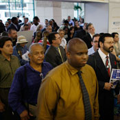 People at job fair 