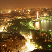 Baku, Azerbaijan, at night 
