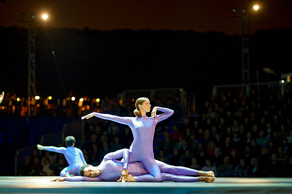 Dancers rehearse Merce Cunningham's "Ocean," which was staged in September 2008 at the bottom of a rock quarry near St. Cloud, Minn.