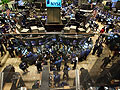 Traders on the floor of the New York Stock Exchang