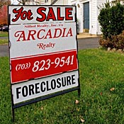 Foreclosure on For Sale sign 