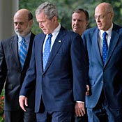 Bush, Bernanke, Cox, Paulson 
