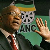 South Africa's ruling party chief Jacob Zuma 