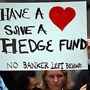 Financial bailout protester 