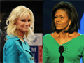 Cindy McCain and Michelle Obama