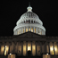 The dome of the Capitol at night