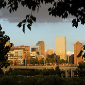 The Denver skyline 