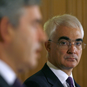 British Finance Minister Alistair Darling 