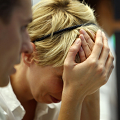 A trader reacts at the Germany stock exchange 