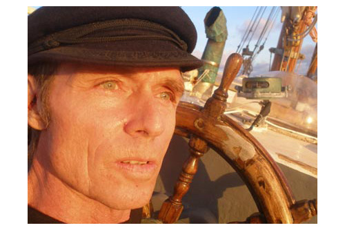 
                    Reid Stowe on the Schooner Anne.
                                            (Courtesy of Reid Stowe)
                                        