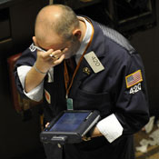 trader reacts to bad news 