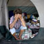 Woman in tent city in Reno